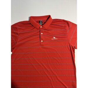 Page & Tuttle Kauai Lagoons Polo Size XL, Red‎ White striped dry fit style Cool